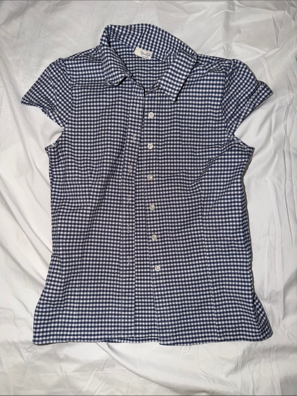 John Galt Plaid Button-Down Top